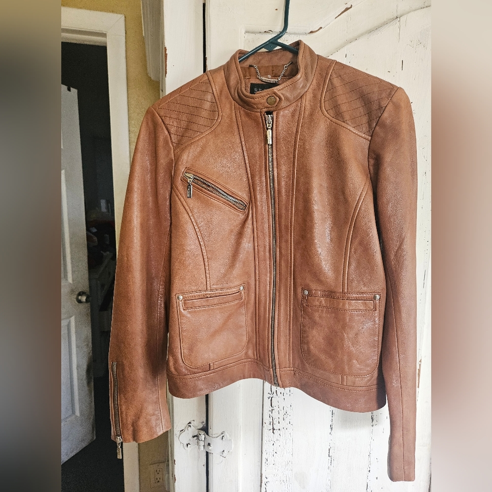Bernardo Kirwin Leather Jacket - Size med